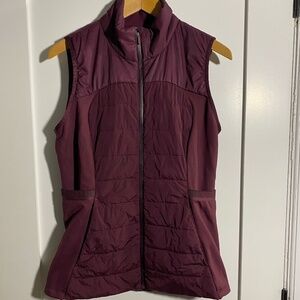 Lululemon Down for It All Vest maroon size 10